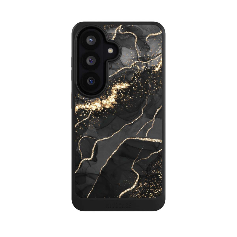 Galaxy S26 NIVOcore Look Spirales de Marbre Sombre & Or