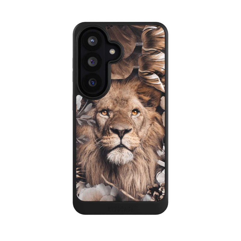 Galaxy S26 NIVOcore Löwe Blumenrahmen Beige