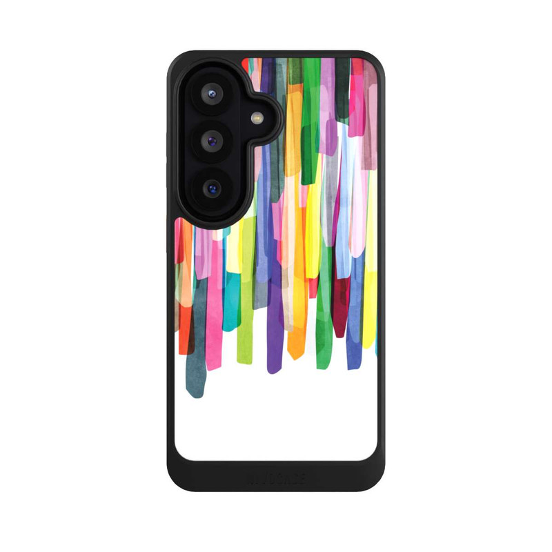 Galaxy S26 NIVOcore Bunte Streifen Weißer Hintergrund