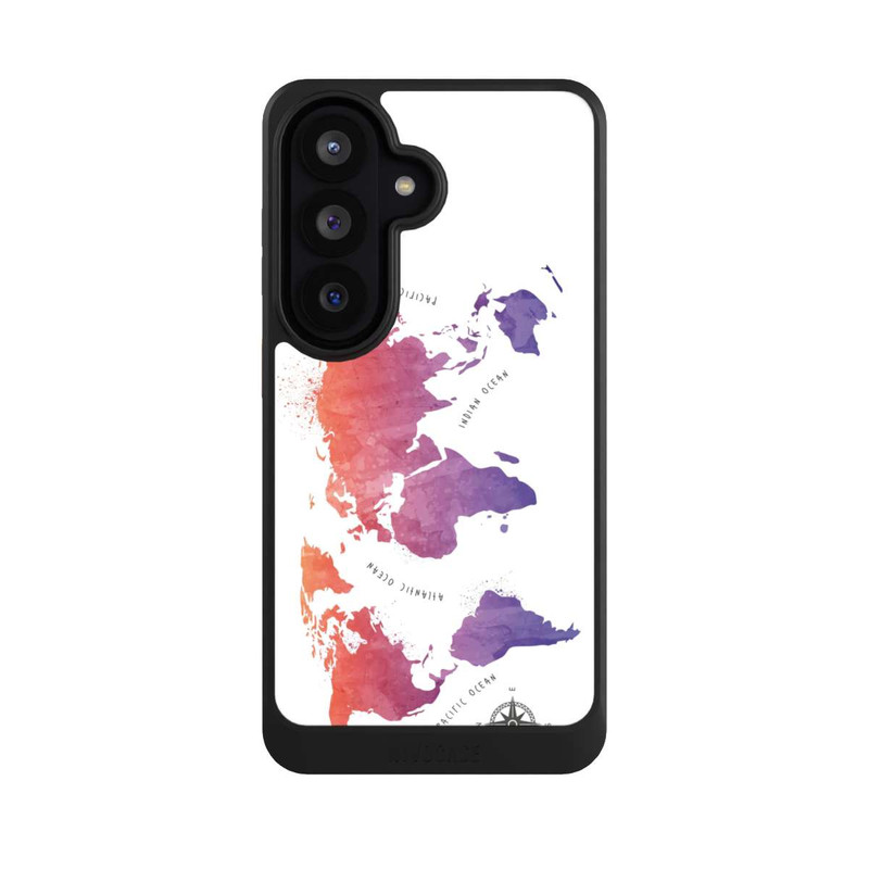 Galaxy S26 NIVOcore Worldmap (Watercolor) white