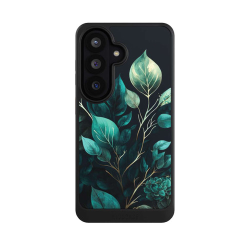 Samsung Galaxy S26 NIVOcore Grüne Eukalyptus Blätter mit dunklem Hintergrund mit KI