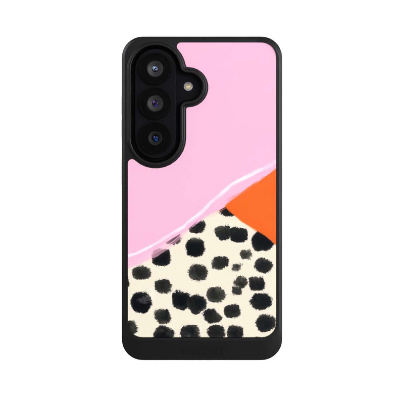 Galaxy S26 NIVOcore Pink and Orange Modern Art with Dots