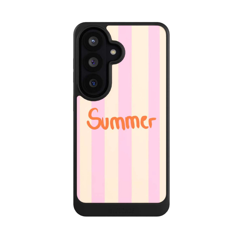 Galaxy S26 NIVOcore Summer- Rosa und Orange Streifen Hintergrund