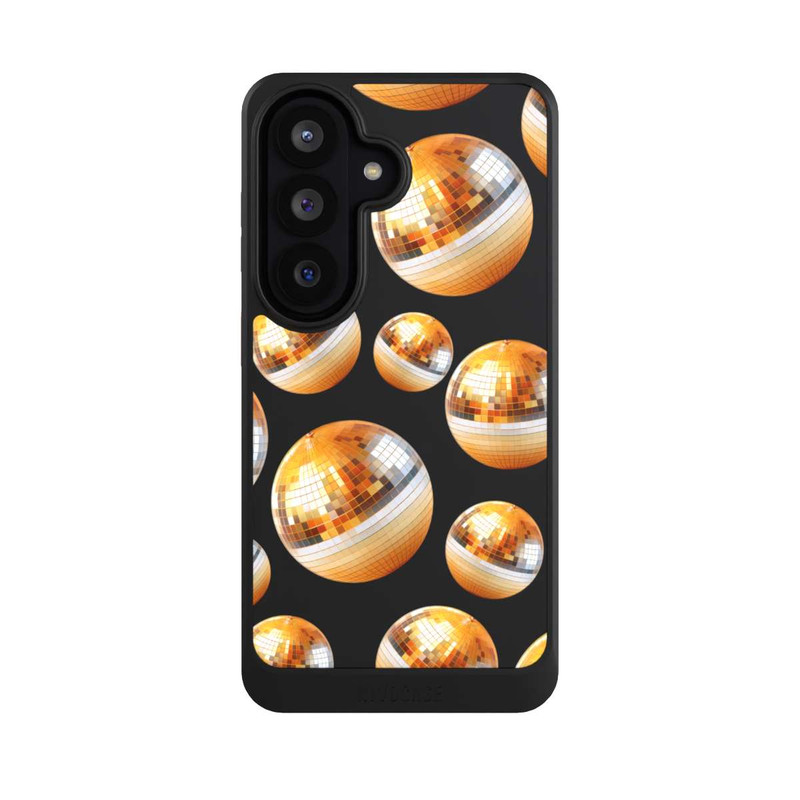 Galaxy S26 NIVOcore Discokugel Party Gold Orange Transparent mit KI