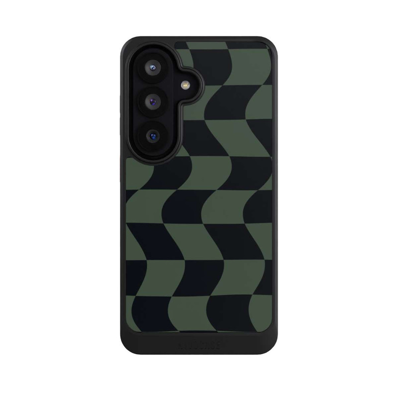Galaxy S26 NIVOcore Checked Pattern Green Black