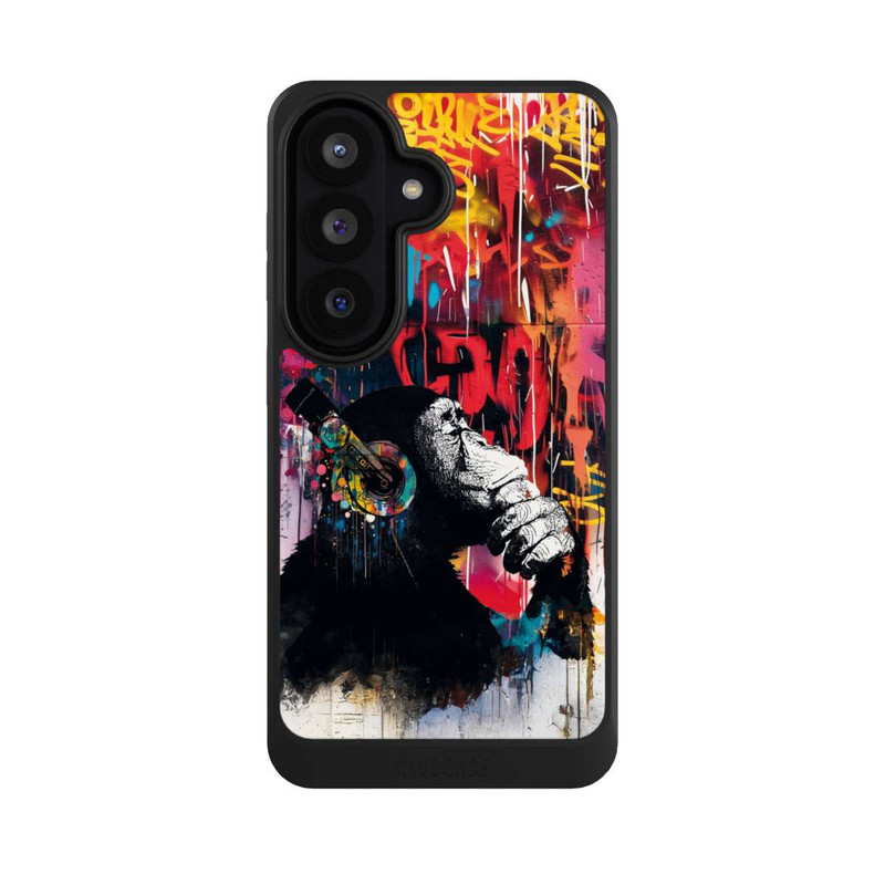 Galaxy S26 NIVOcore Affe Stereo Kopfhörer Graffiti Street Art Blau