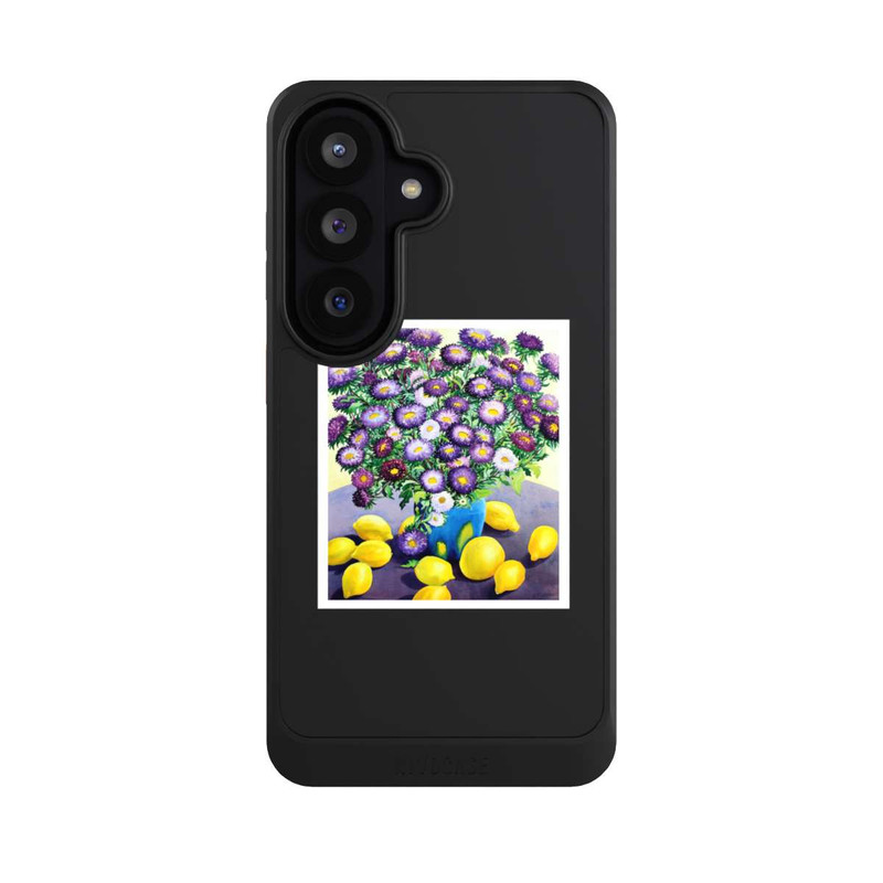 Galaxy S26 NIVOcore Purple Asters and Lemons by Christopher Ryland
