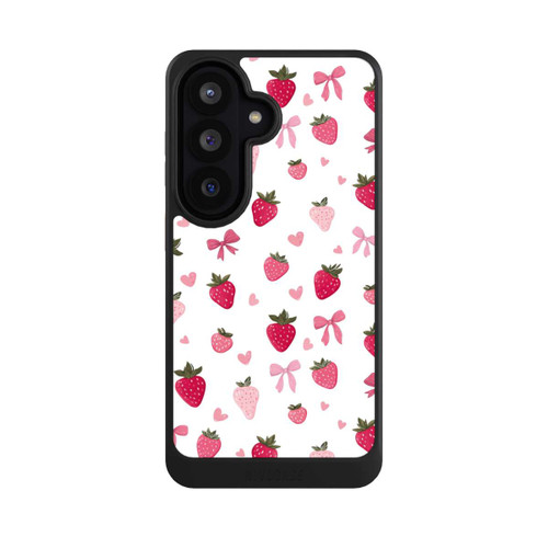 Samsung Galaxy S26 NIVOcore Erdbeer Herz Schleifen Muster Pink