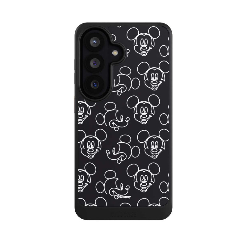 Galaxy S26 NIVOcore Disney Mickey Faces Black Line Art Pattern