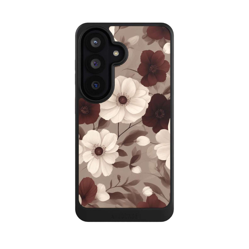 Galaxy S26 NIVOcore Negative Flower Bordeaux White with AI