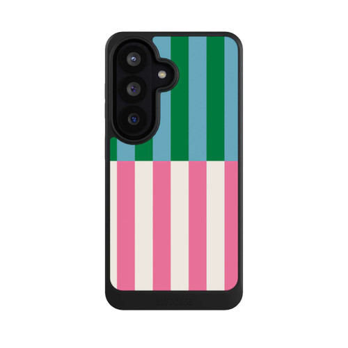 Samsung Galaxy S26 NIVOcore Streifenmuster Grün Rosa
