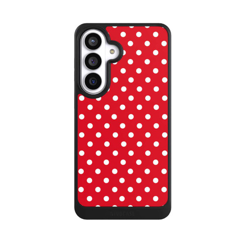 Samsung Galaxy S26+ NIVOcore Polka Dots Dunkelrot und Weiß