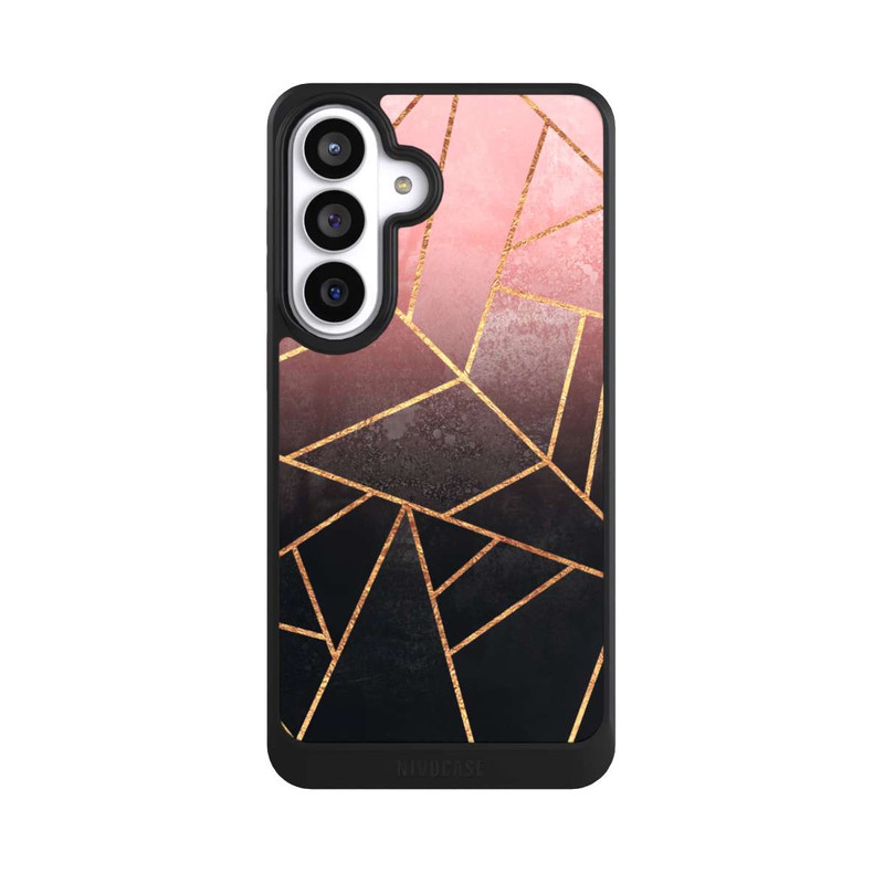 Galaxy S26+ NIVOcore Pink And Black Stone Gold Print