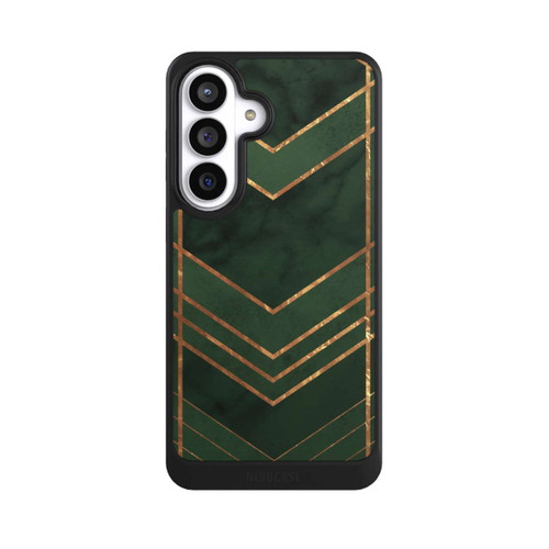 Samsung Galaxy S26+ NIVOcore Dark Green Pattern Golden Stripes