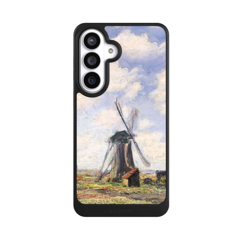 Galaxy S26+ NIVOcore Tulpenfelder mit der Rijnsburger Windmühle von Claude Monet