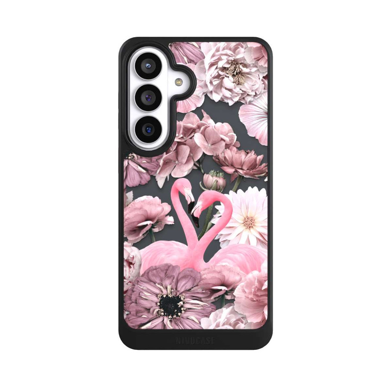 Galaxy S26+ NIVOcore Flamants roses en motif de fleurs