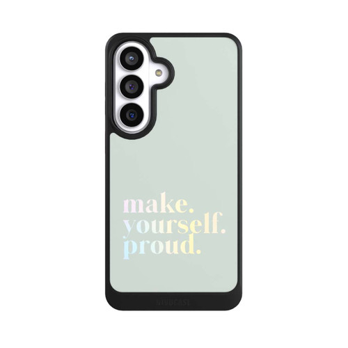 Samsung Galaxy S26+ NIVOcore Make Yourself Proud Zitat-Minze und Farbverlauf