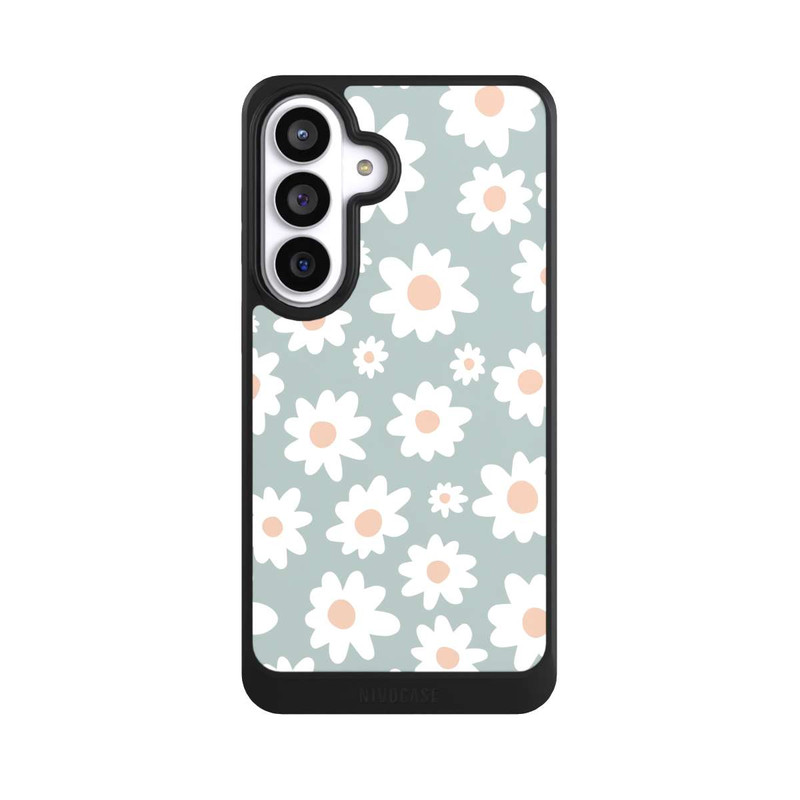 Galaxy S26+ NIVOcore Daisy Flower Seamless Pattern Green