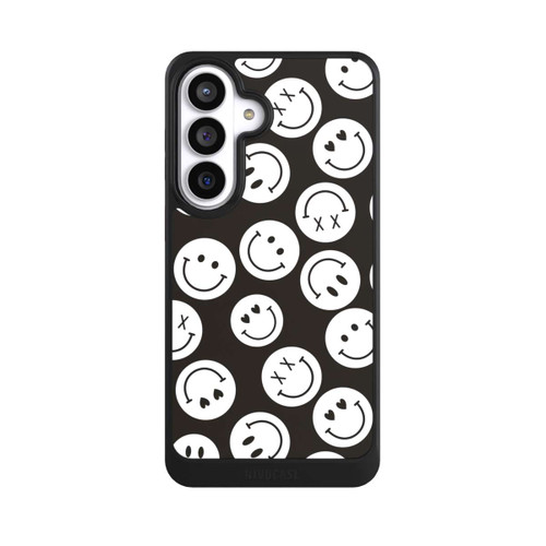 Samsung Galaxy S26+ NIVOcore Smiles Emotes Pattern Black And White
