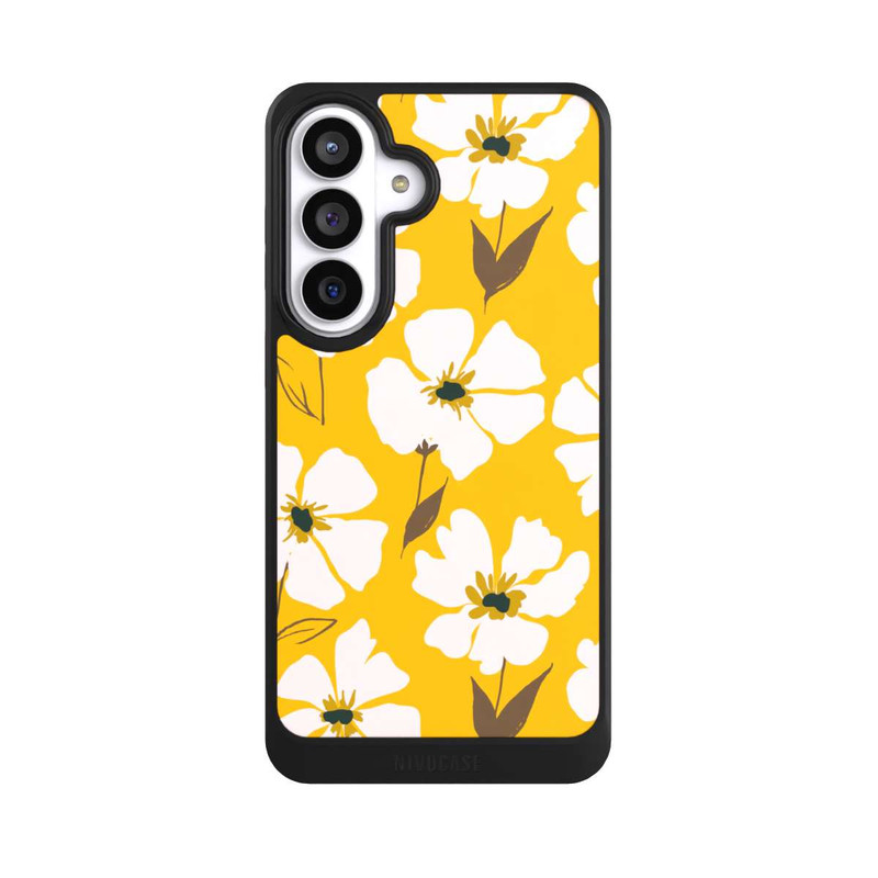 Galaxy S26+ NIVOcore Blumenwiese auf Gelb Ocker
