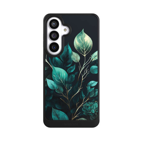 Samsung Galaxy S26+ NIVOcore Grüne Eukalyptus Blätter mit dunklem Hintergrund mit KI