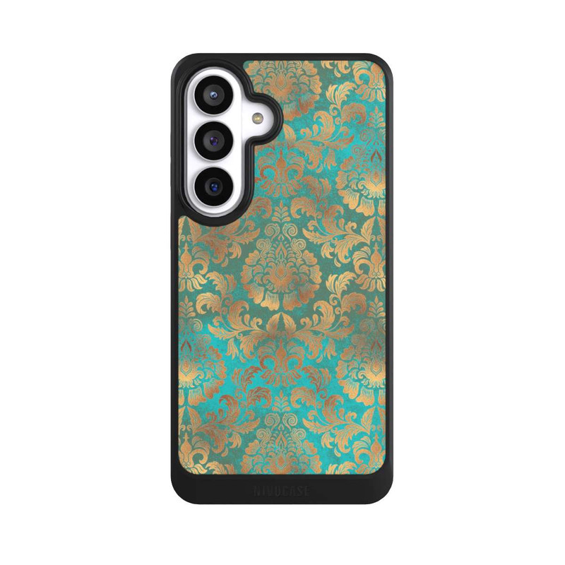 Galaxy S26+ NIVOcore Papier Peint Damassé Turquoise