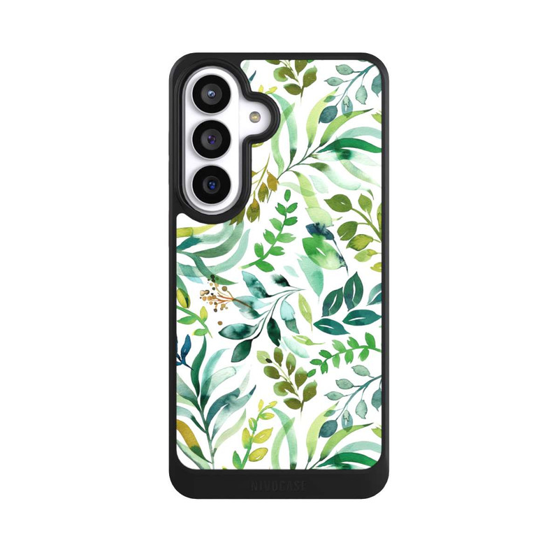 Galaxy S26+ NIVOcore Watercolor Palms Leaves Botanical Green