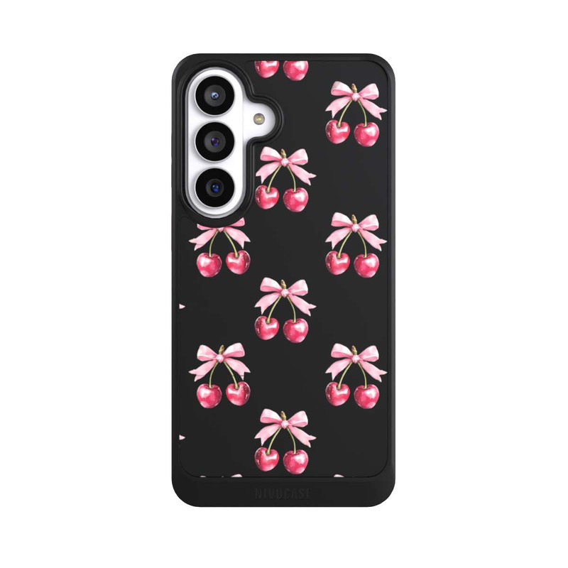 Galaxy S26+ NIVOcore Cherry Bow Pattern Transparent with AI