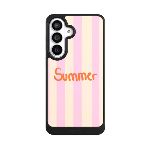 Samsung Galaxy S26+ NIVOcore Summer- Rosa und Orange Streifen Hintergrund