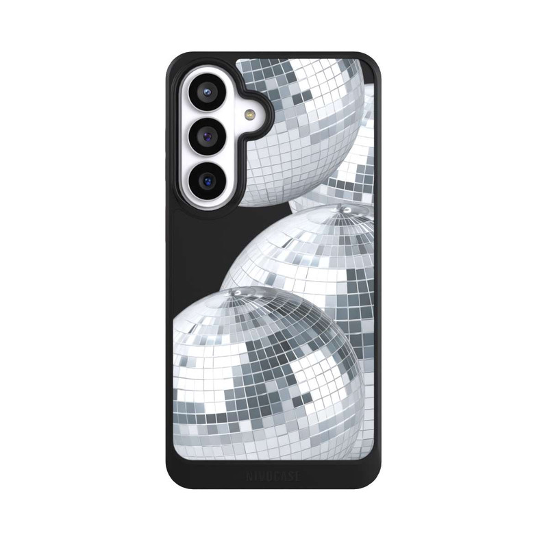 Galaxy S26+ NIVOcore Discokugel Party Silver Transparent mit KI