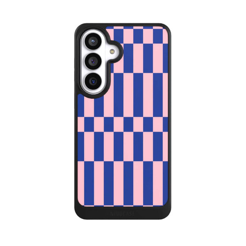 Samsung Galaxy S26+ NIVOcore Checked Abstract Bold Electric Blue and Pink Color Block