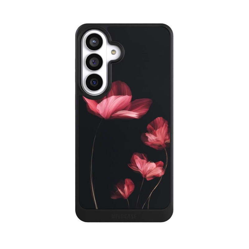 Galaxy S26+ NIVOcore Burgunder Blüten schwarz