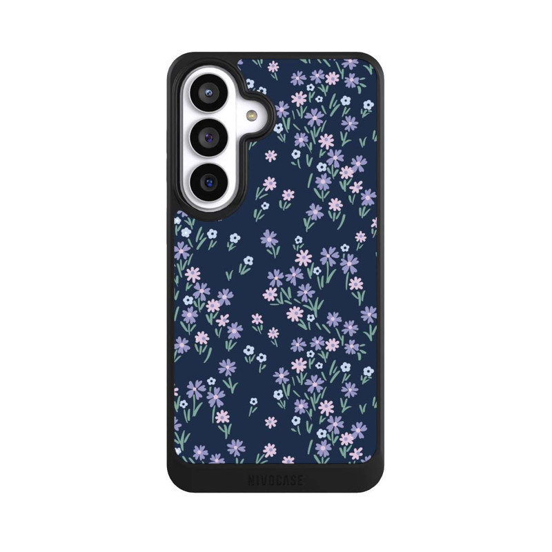 Galaxy S26+ NIVOcore Thème Floral Bleu Foncé