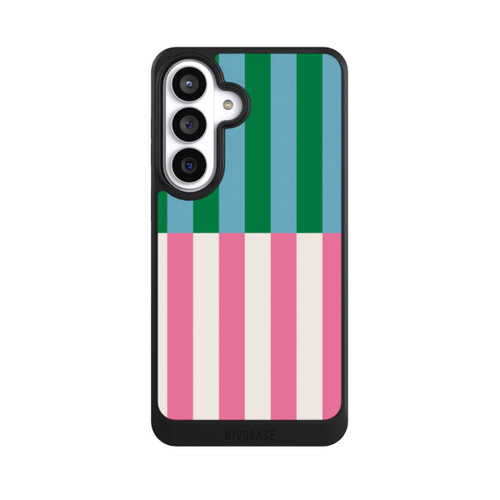 Samsung Galaxy S26+ NIVOcore Streifenmuster Grün Rosa