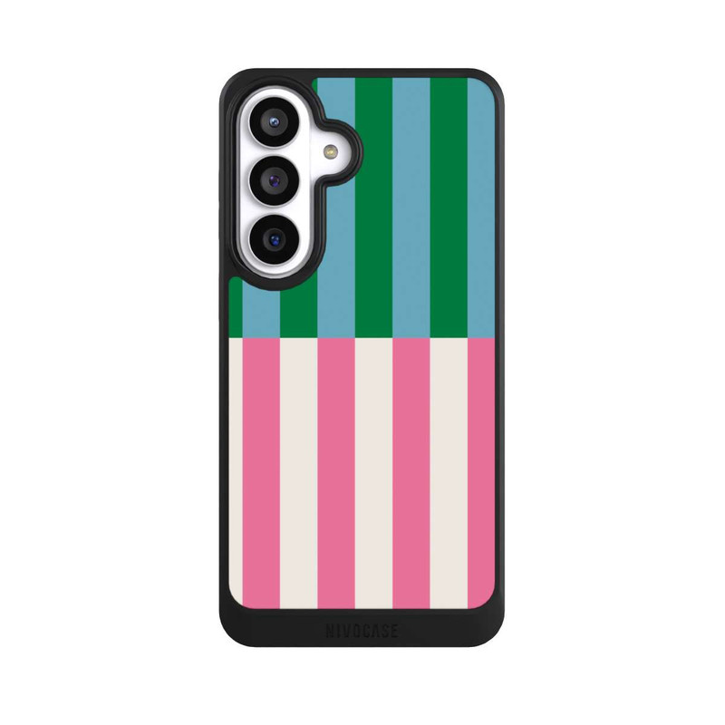 Galaxy S26+ NIVOcore Motif Rayé Vert Rose