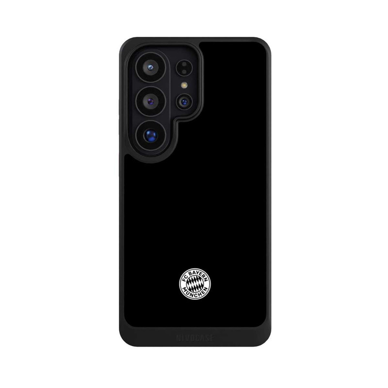 Galaxy S26 Ultra NIVOcore Klassisches FCB Logo Klein - Weiß auf Schwarz