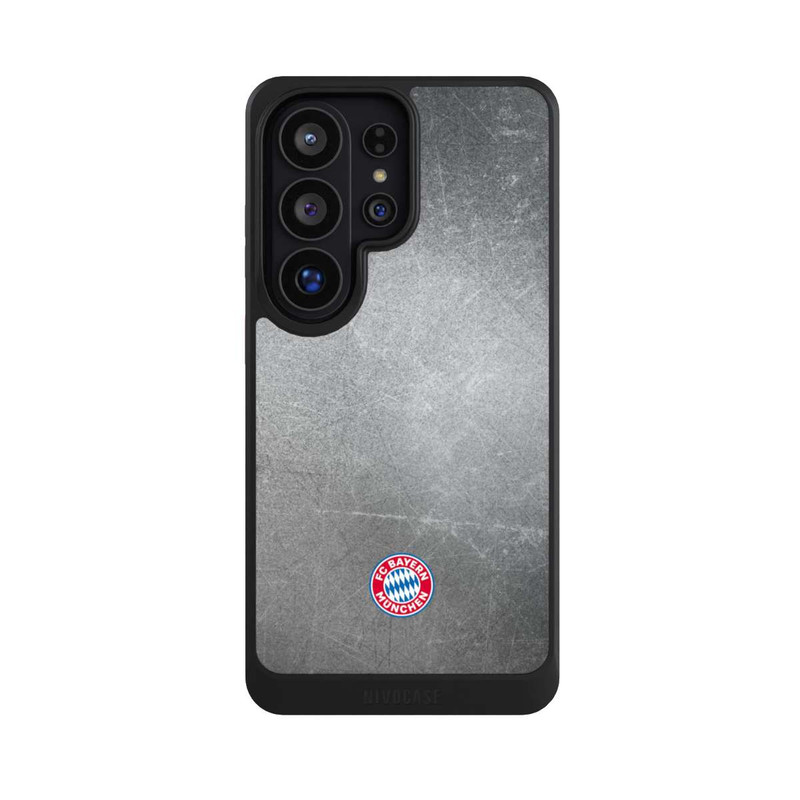 Galaxy S26 Ultra NIVOcore Klassisches FCB Logo Klein - Bunt auf Metalllook