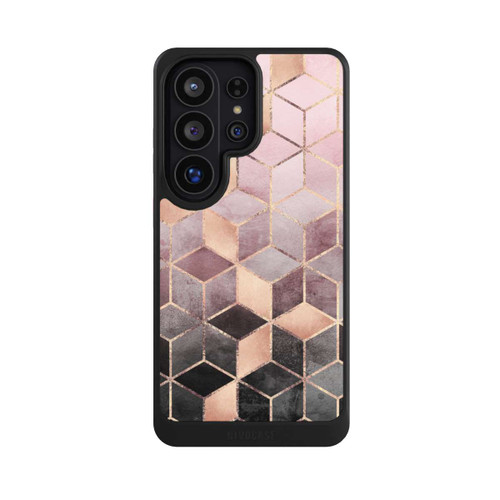 Samsung Galaxy S26 Ultra NIVOcore Imprimé Cubes Dégradés Gris Rose