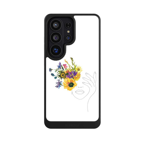 Samsung Galaxy S26 Ultra NIVOcore Line Art Frau Sonnenblumen