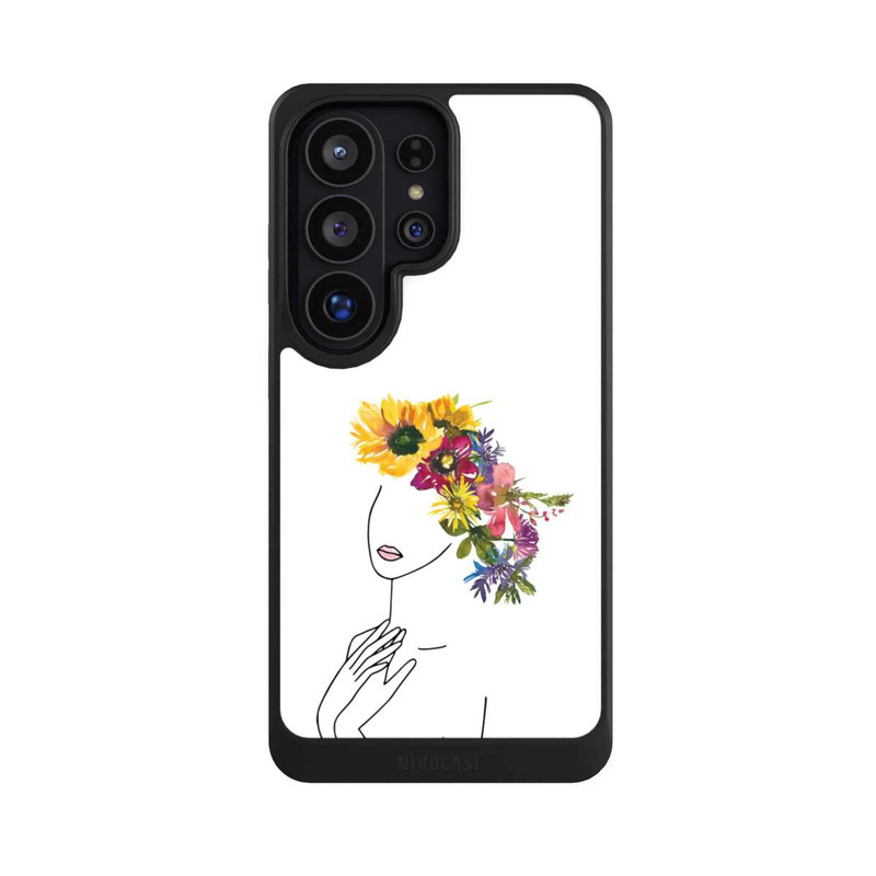 Galaxy S26 Ultra NIVOcore Line Art Woman flowercrown