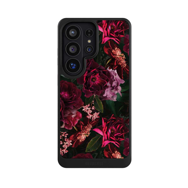 Galaxy S26 Ultra NIVOcore Dunkelrote und rosa Blüten
