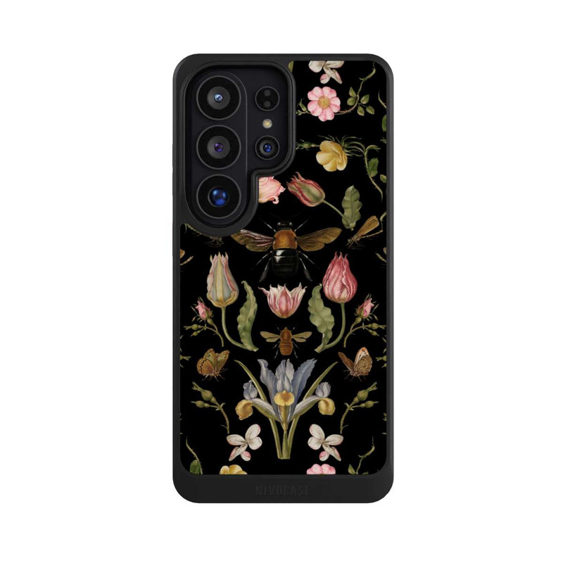 Galaxy S26 Ultra NIVOcore Wildblumen und Biene Schwarz
