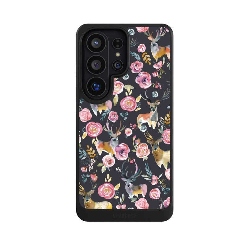Galaxy S26 Ultra NIVOcore Hirsche und Blumen Anthrazit