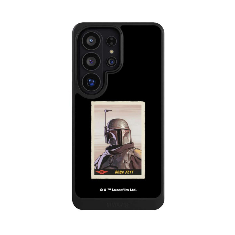 Galaxy S26 Ultra NIVOcore Boba Fett Badges Schwarzer Hintergrund