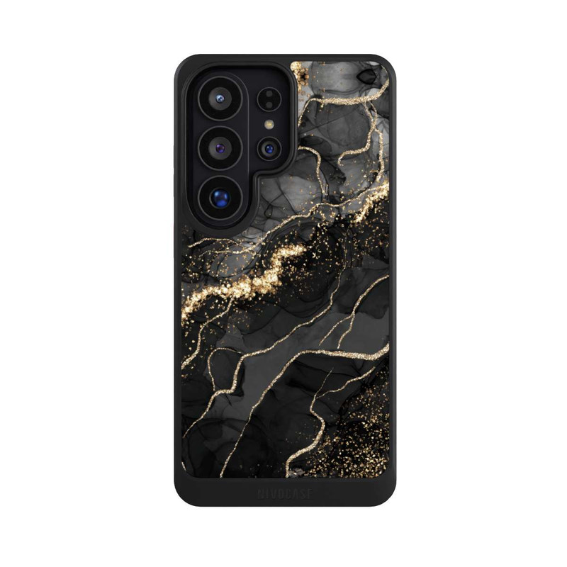 Galaxy S26 Ultra NIVOcore Look Spirales de Marbre Sombre & Or