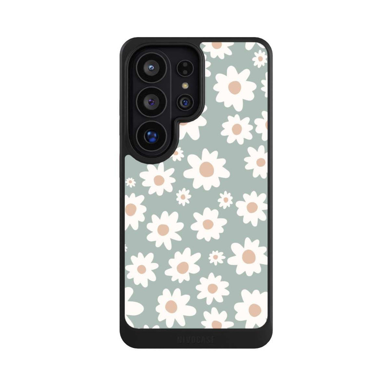 Galaxy S26 Ultra NIVOcore Daisy Flower Seamless Pattern Green