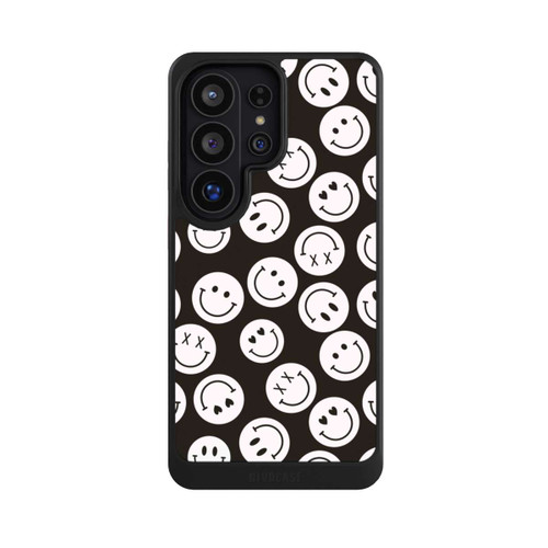 Samsung Galaxy S26 Ultra NIVOcore Smiles Emotes Pattern Black And White