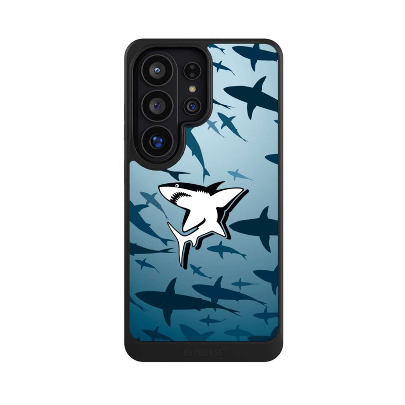 Galaxy S26 Ultra NIVOcore Haie Muster Blau