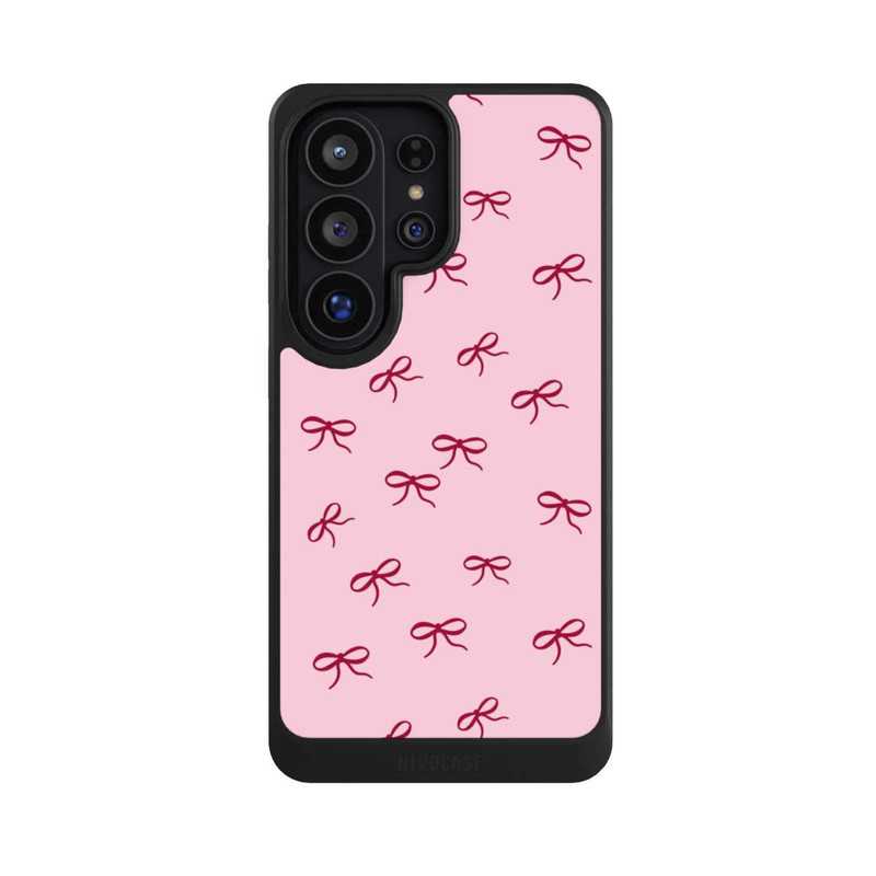 Galaxy S26 Ultra NIVOcore Schleifen Muster Rot Pink