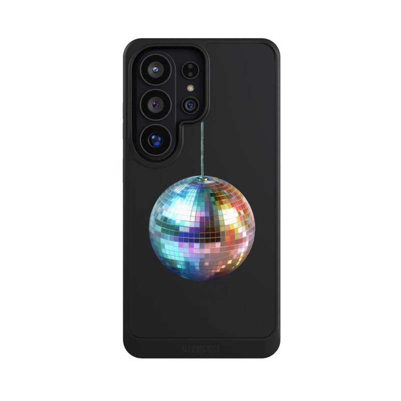 Galaxy S26 Ultra NIVOcore Disco Balls Party Blue Gold Transparent with AI